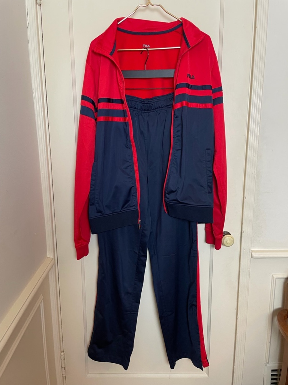 Men’s FILA Track Suit Red/Navy